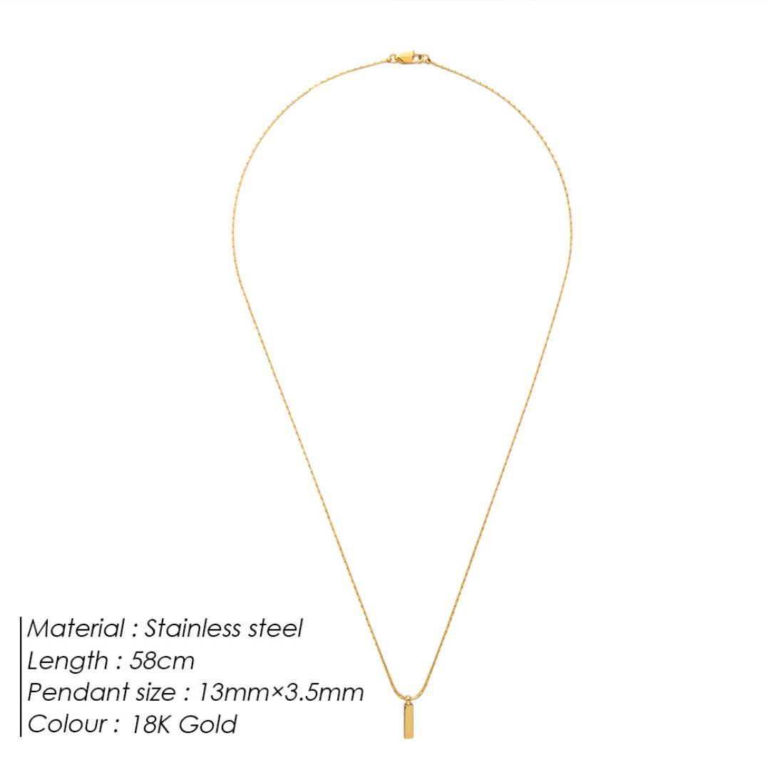 

Минималистичное трансграничное кирпичное ожерелье - Хип-хоп цепочка на ключицу, Аксессуар для свитера в стиле легкой роскоши