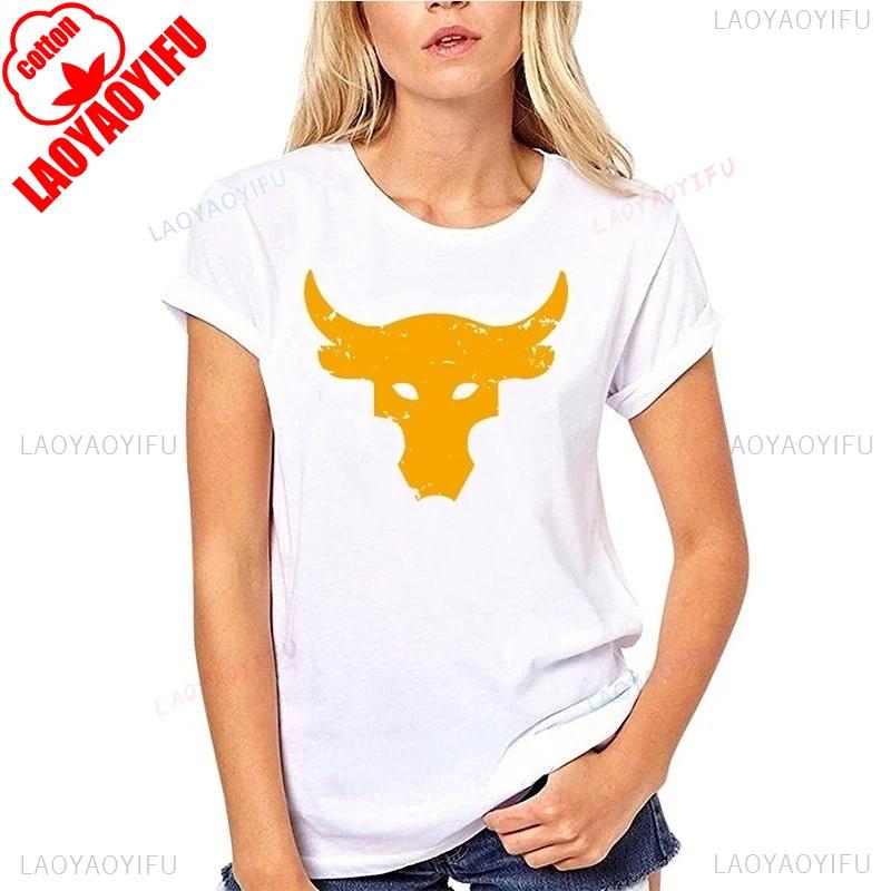 Women Men Cotton T Shirt Brahma Bull The Rock Project Gym TShirt Casual Fashion Streetwear Ropa Hombre Camisetas De Mujer Custom