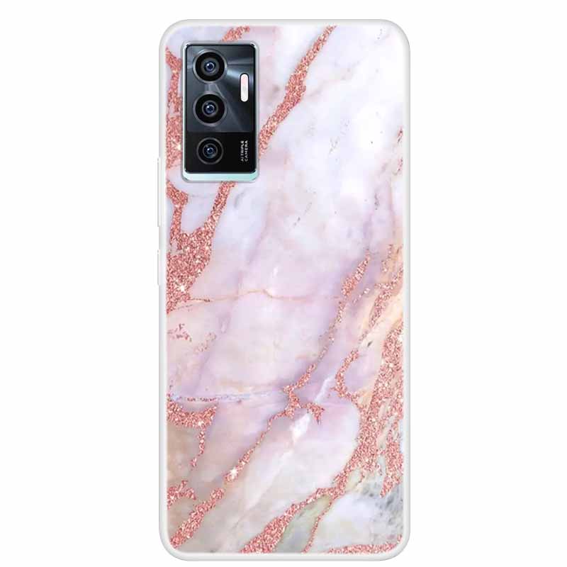 For vivo V23e V21E 5G 4G Cases Transparent Marble Soft TPU Silicone Back Covers for Vivo V21 5G Cases Clear Bumper for vivoV21