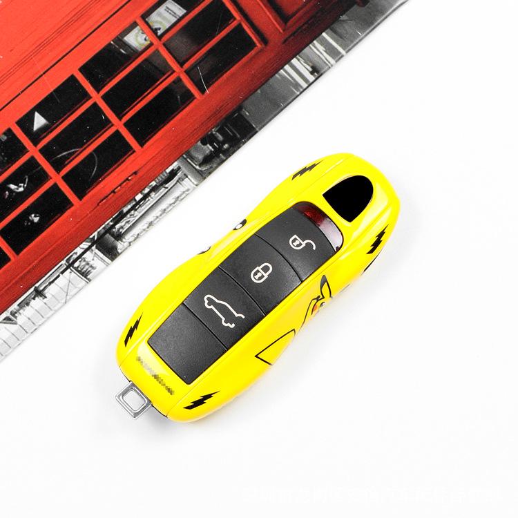 Porsche Pikachu Key Shell: Three-Piece Set for Macan, Cayenne, Panamera, 718