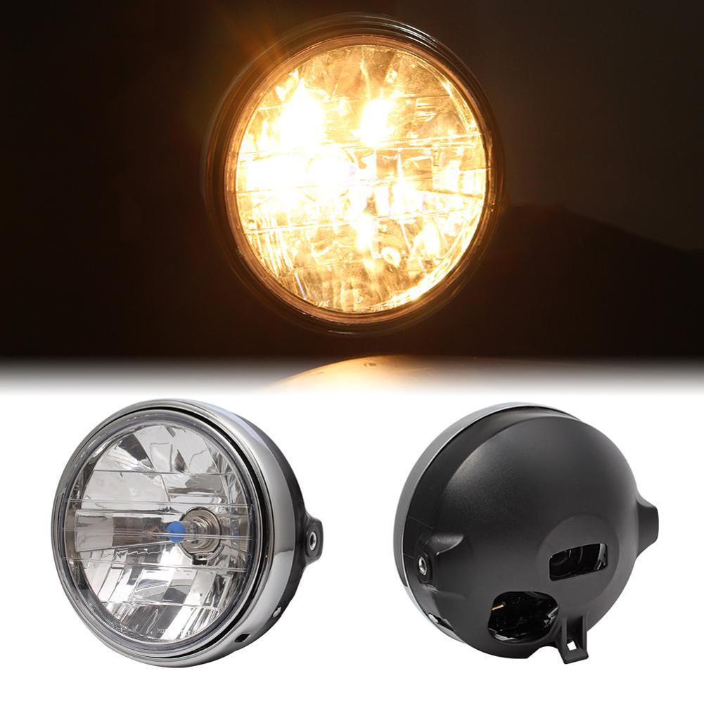 LED Indicator Light Round Modified Headlamp Waterproof Modified Crystal Headlamp for Honda CB400/900 CB750 for Suzuki Bandit 74A