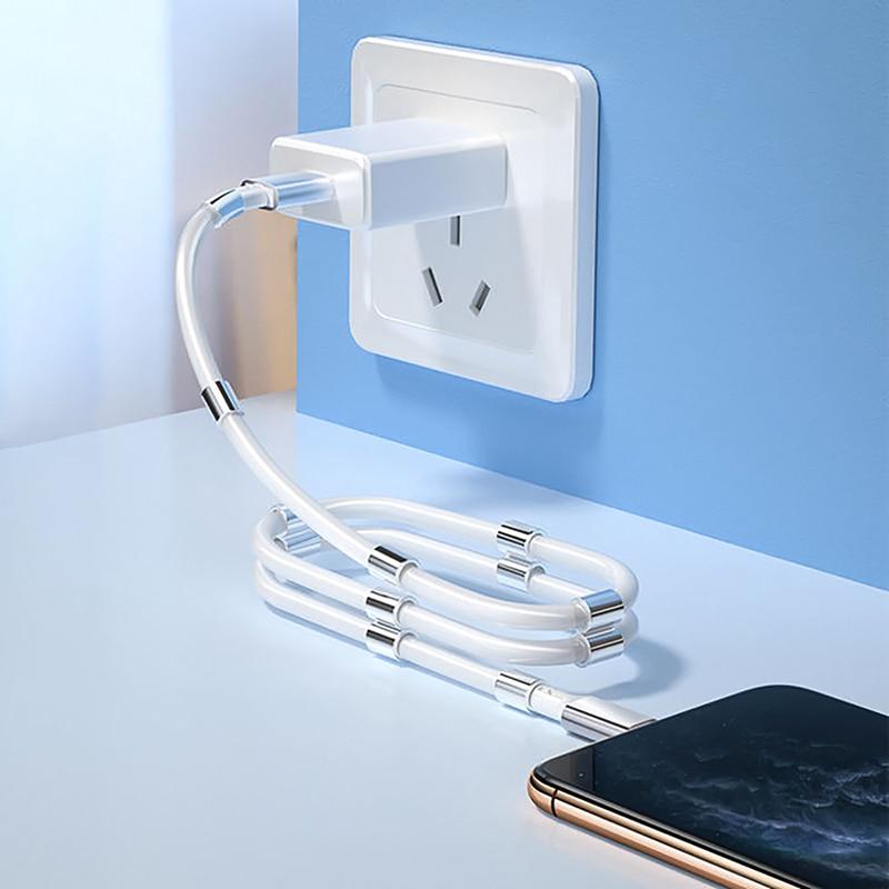 Self Winding USB Charging Cable Magic Rope Magnetic Data Cable 360 Degree 3 in 1 Magnetic Absorption Data Charger Cable 0.5M, Black+for Android Self Winding USB Charging Cable Magic Rope Magnetic Data Cable 360 Degree 3 in 1 Magnetic Absorption Data Charger Cable 0.5M, Black+for Android