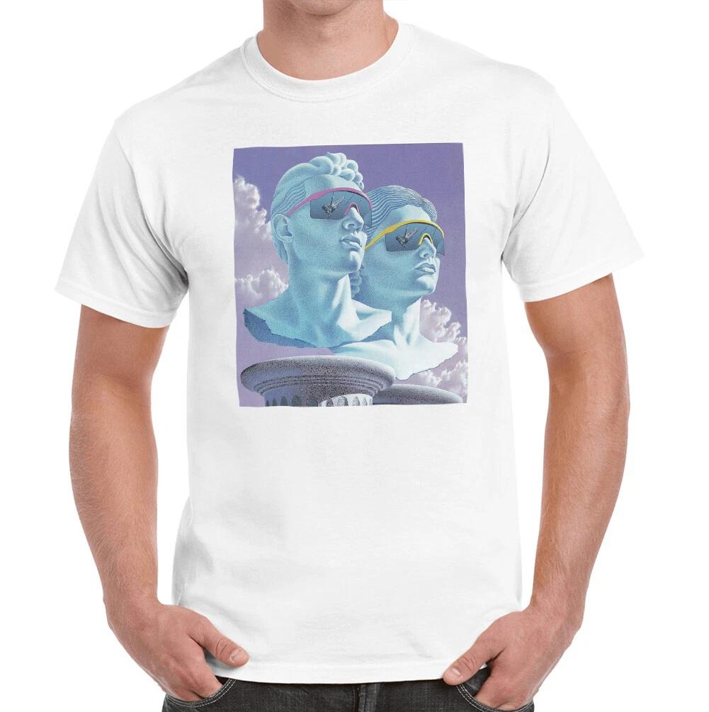 Greek Roman Statue Olympic Vaporwave Cloud  Printed Cotton T-Shirt Top Tee 130