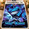 Flannel BlanketSolo Leveling Custom Name Text Personalized Soft Warm Throw Blanket Home Decor Gift