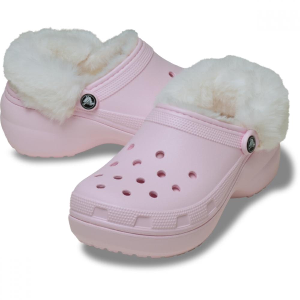 Crocs Classic Platform Lined Fuzz Strap Clogs Collection 4 Types