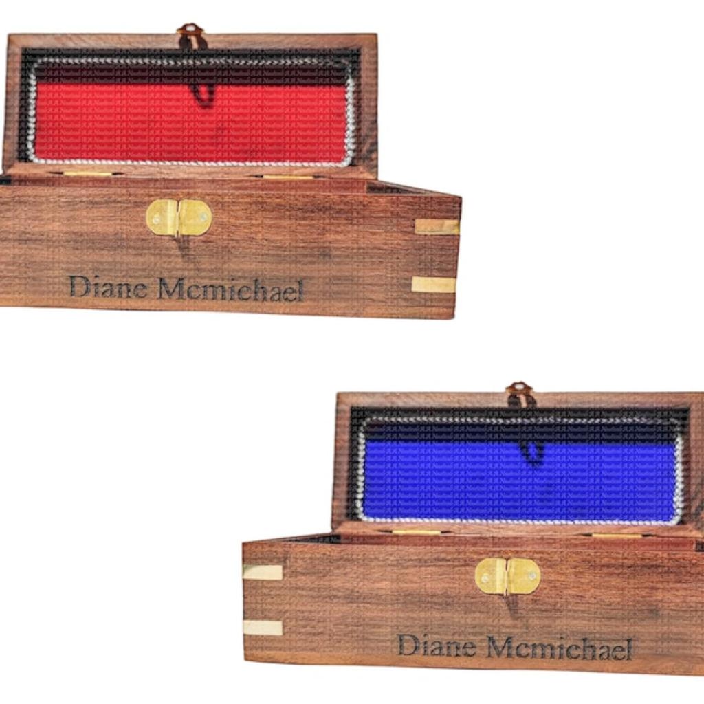 Niestandardowy wielokolorowy mosiężny kalejdoskop ze skórzanym i drewnianym pudełkiem Spersonalizowany prezent dla ojców, mężczyzn i kobiet, urodziny dzieci, wystrój świąteczny (niebieski)