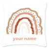 Rainbow Print Custom Cushion Cover Adult Children Personalized Name Customize Pillowcase Home Housewarming Birthday Gifts