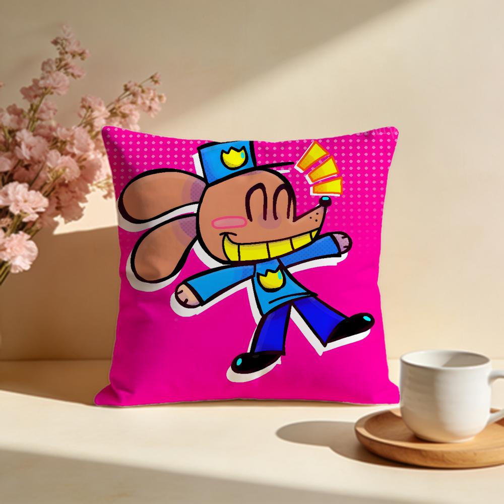 Stylish DDog Manied Cushion Cover Stylish Washable Pillow Cover Ideal for Couch Bedroom Car Decoration