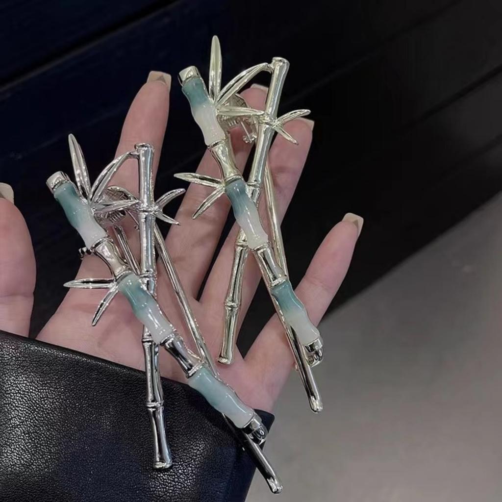 Nová spona do vlasů v čínském stylu pro ženy Elegantní bambusový design Spona na vlasy Dívčí kovové vlasové doplňky Vintage sponky do vlasů pro drdol