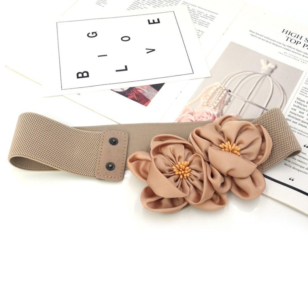 Floral Large Flowers Waistband Chic Ladies Dress Cummerbands  Skirt Dress Coat Decor Accessories