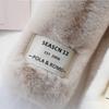 Solid Color Cross Scarf Plush Faux Rabbit Fur Scarf Cute Neckerchief Wrap  Autumn Winter