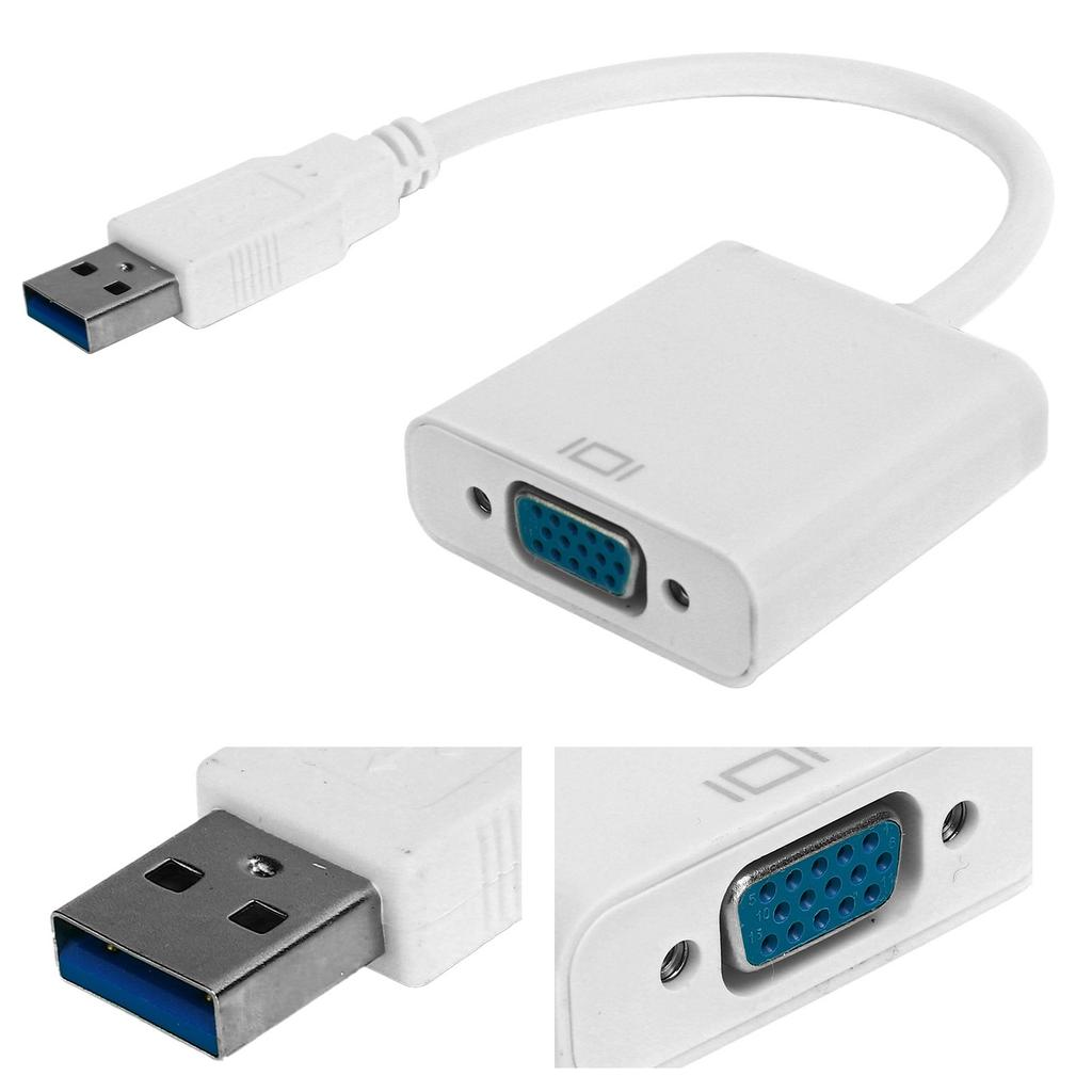 USB3.0 To VGA Converter 5Gbps HD 1080P Adapter Cable 15Pin Female External Video Card