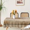 One Vintage Wood-grain Digital-printed Polyester Tablecloth - Crease-resistant Machine-washable Rectangular Table Coverzyc