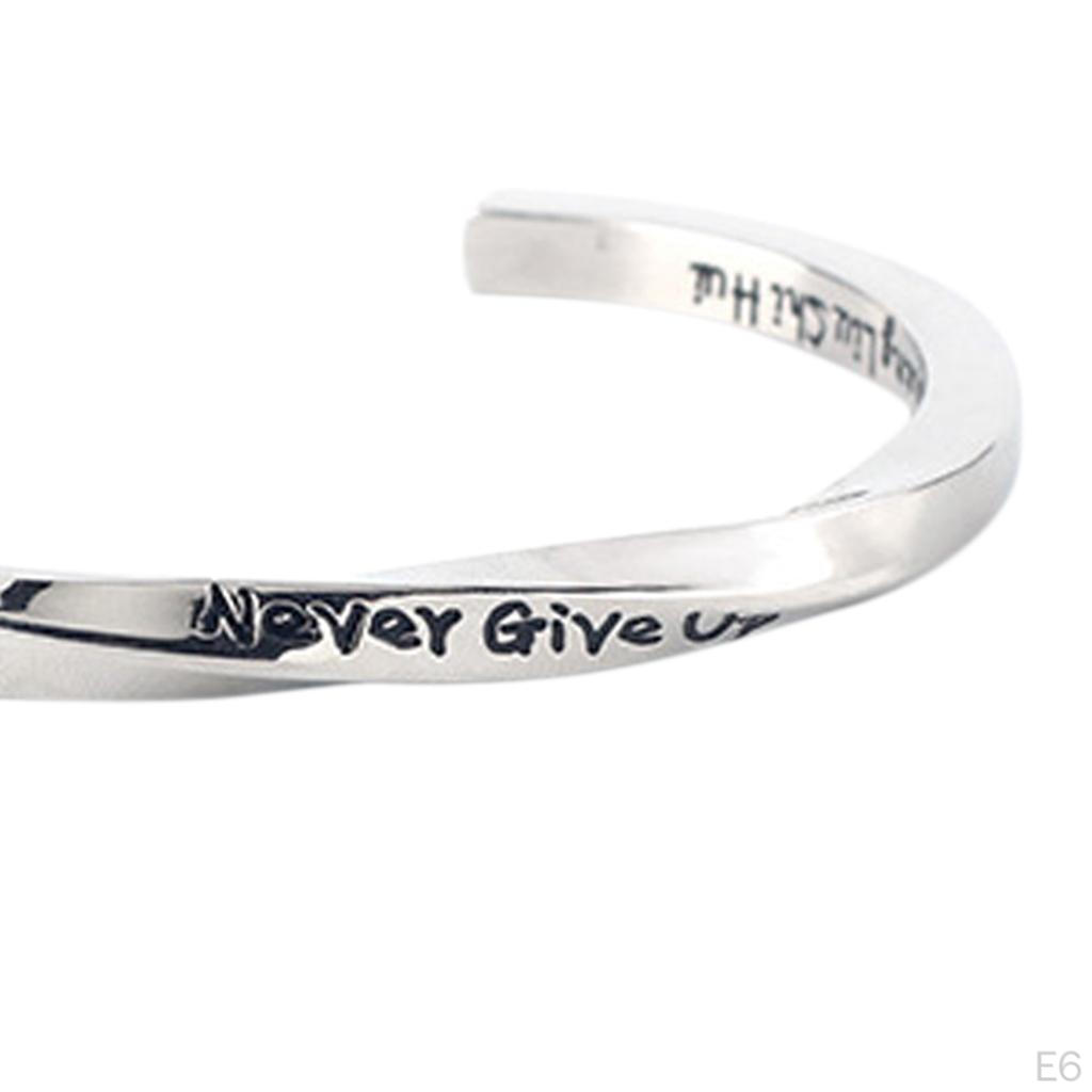 Cuff Bangle Bracelet Birthday Gifts for Women Men Stainless Steel Impressed Statement