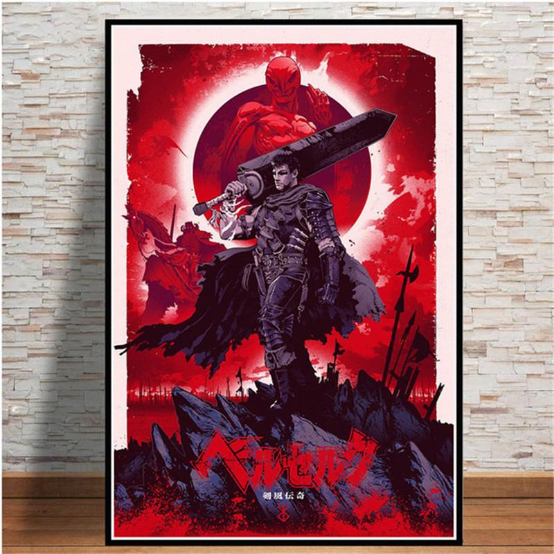 Japanese Anime Pictures Kentaro Miura Violent Posters Wall Art Canvas Painting Pictures High-definition Printing Posts for Wall