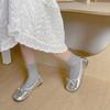 Socks Women'S Summer Thin Mesh Bow Embroidered Socks Ballet Style Cream Boneless Cotton Socks Women'S Socks