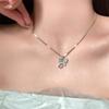 Laser Symphony Butterfly Zircon Necklace Women's Light Luxury Niche Fashion Sweet Sweet Cool New Accessories