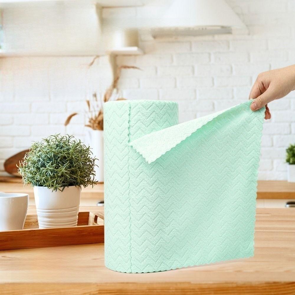 

30Pcs/Roll Fast Drying Cleaning Towels Water Oil Absorbent Dishtowels Home Kitchen Accessories зелений