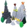 Non-Toxic Mountain House Garden Rockery Accessories Building Blocks Rock Moc City Street Panel Diy Parts Hill Stone Bricks 6083 6082 30246