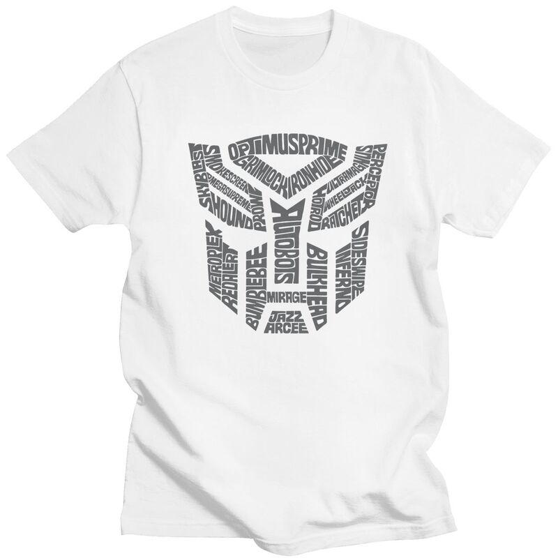 Personalizowane koszulki z kreskówkowymi Autobotami Transformers z krótkim rękawem, bawełniane koszulki, koszulki streetwear, koszulki na co dzień, luźne ubrania