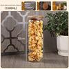 ZISIZ Acacia Wood Glass Storage Jars