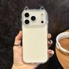 Cat's Ears Transparent Shockproof Phone Case for Iphone 17 Air 16 Pro Max 15 Plus 14 Pro 13 12 11 Xr X Xs Max 7 8 Se 2022 2020 Minimalist Soft Cover