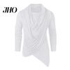 Rollkragen Herren Basic Oberteile Einfarbige Langarm Pullover Locker Weich Frühling Atmungsaktiv Asymmetrisch Bequem Herbst Hemd Tägliche Kleidung