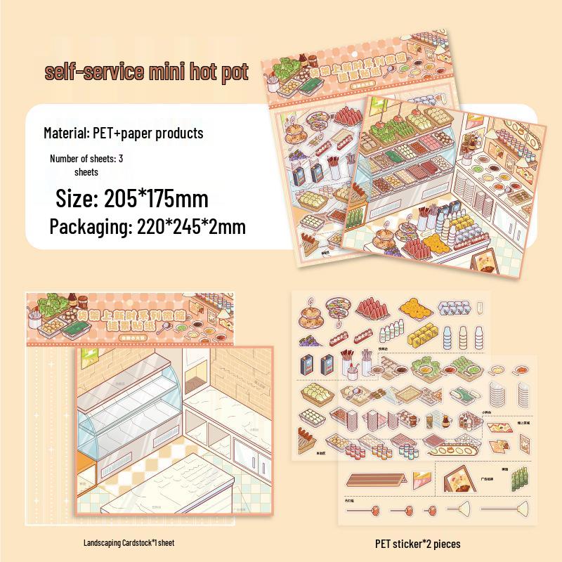 3D миниатюрные наклейки с пейзажами для детей: Образовательный коллаж и сцена для ручного аккаунта