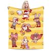 Anime The Amazing Digital Circus Blanket  Travel Flannel Throw Blanket For Couch Chair Sofa Bed Super Soft Bedspread Gift