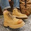 Martin Boots Autumn New Leather Punching Breathable High-top Thick-soled Retro Boots