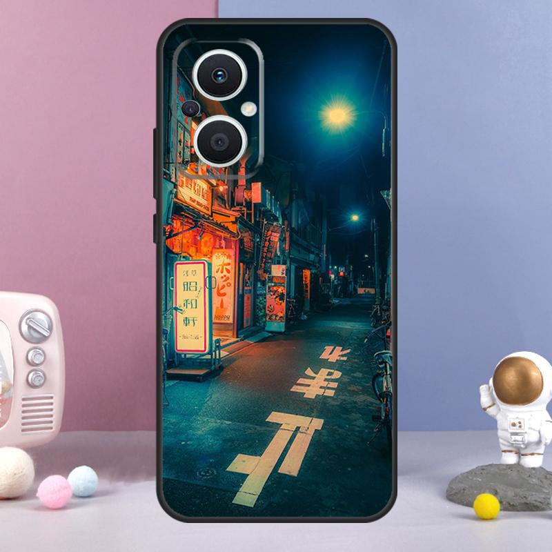Japanese Night City Aesthetic Funda For OPPO Reno 14 F 11F 12F 13F 10 11 12 13 Pro 7 8 Lite OPPO Find X8 X6 X5 X9 Pro Case