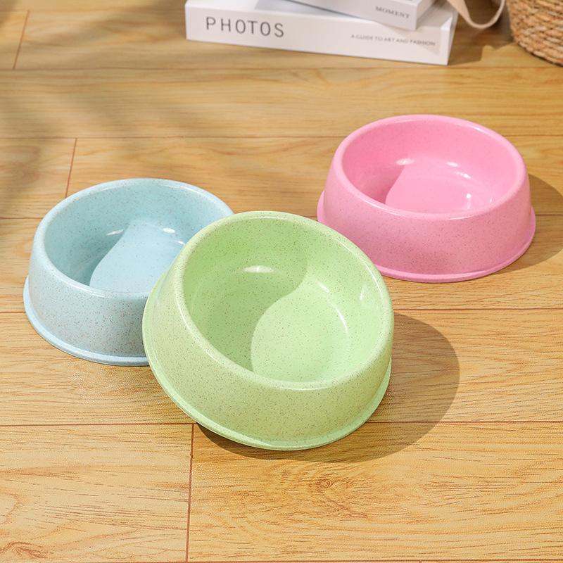 Thickened, Round-mouthed, Wheat Straw, Single Bowl for Cats, Anti-slip and Durable, Dog Food Bowl