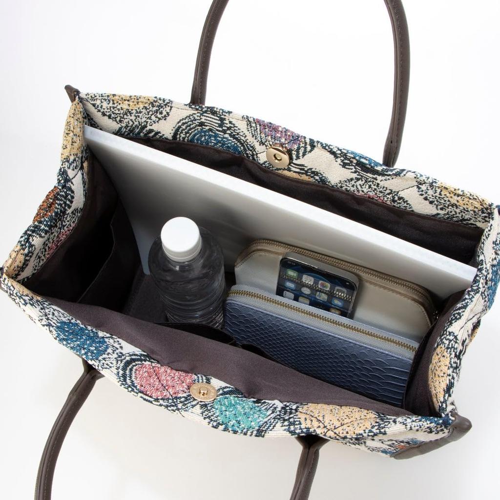 Jacquard Quilted Square Tote Bag M
