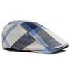 Boina de Cuadros Transpirable para Mujer Gorra Juvenil Vintage Británica para Hombre Primavera Verano Otoño Sombrero Casual de Pintor Hacia Adelante