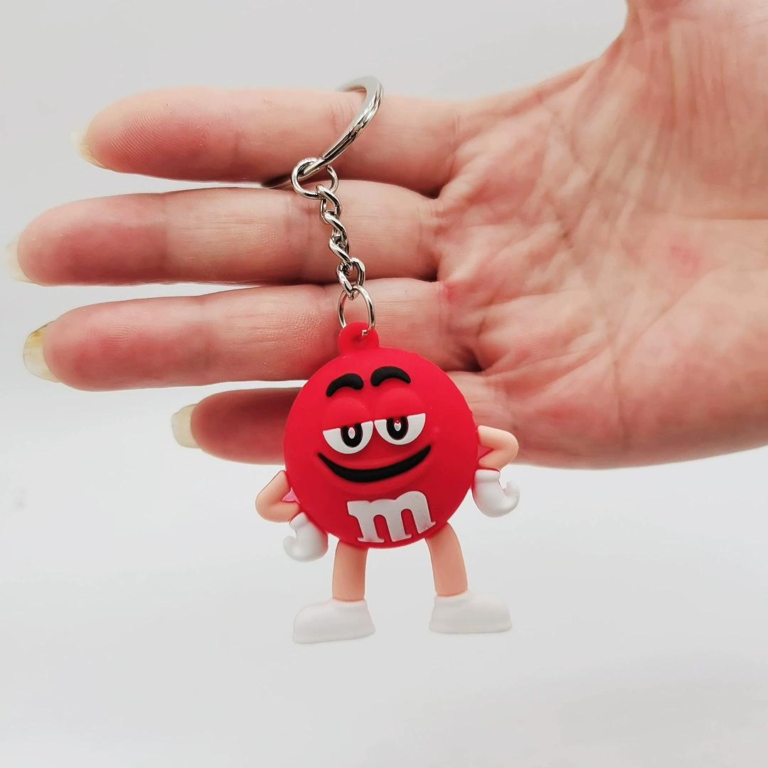 

Cartoon Chocolate Bean Keychain Resin Doll Couple Key Chain Men s and Women s Jewelry Bag Pendant Children Lovely Keychain червоний