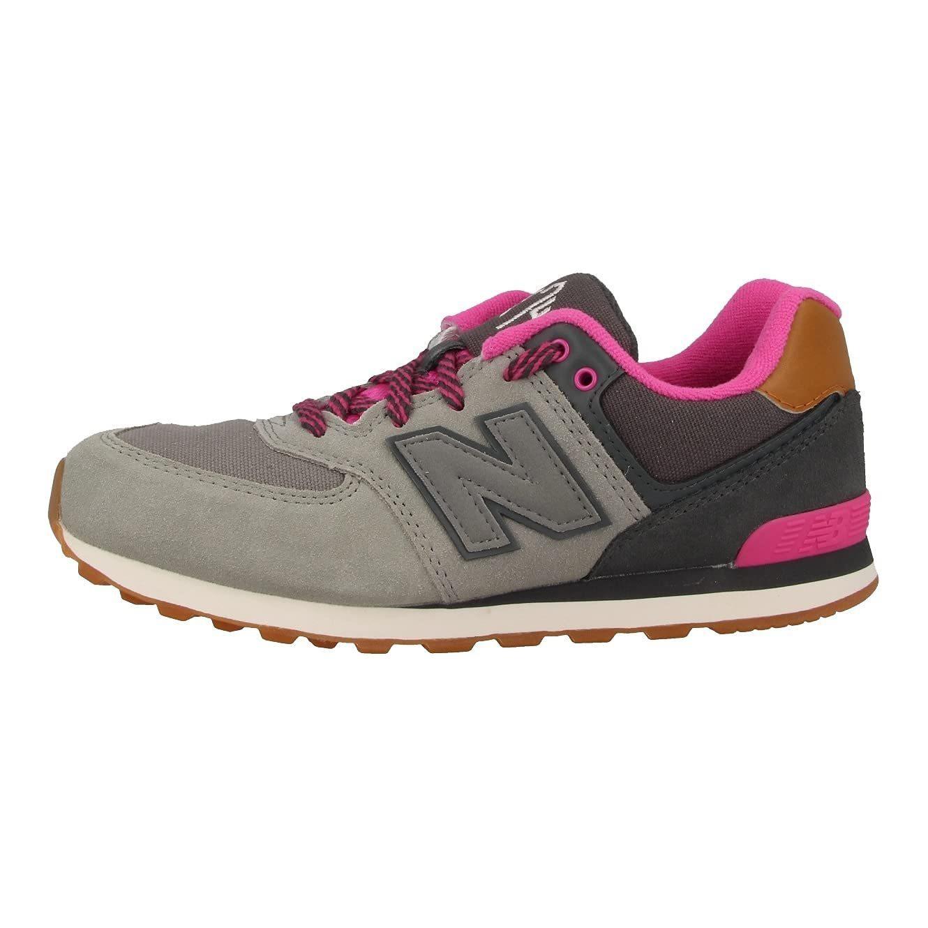 (GS) New Balance 574 Gray Black Pink Kids KL574NHG EU 35.5