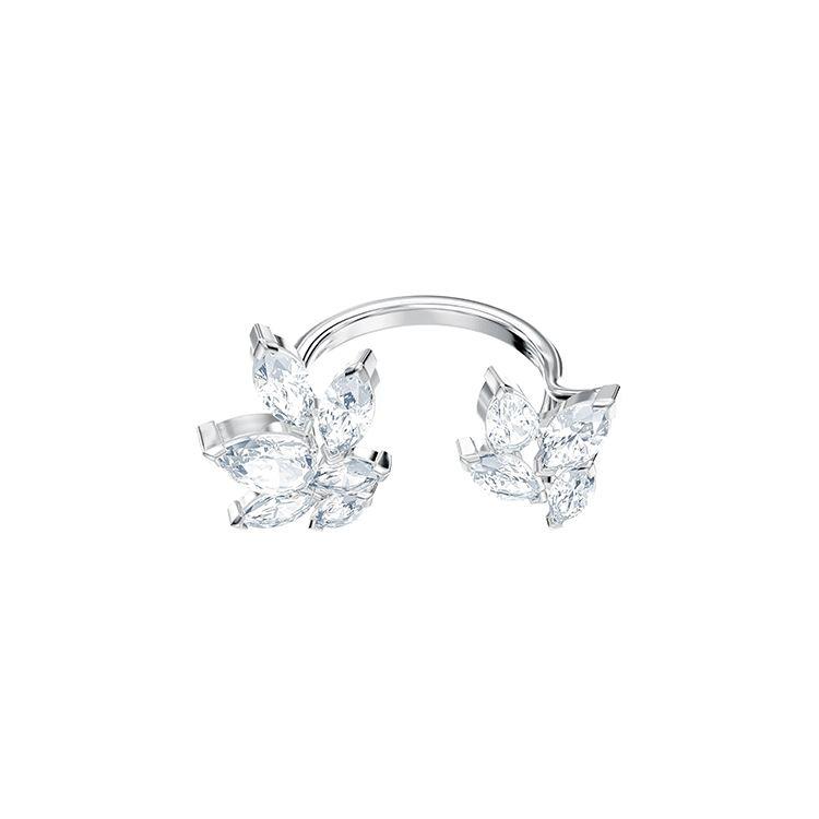 

Swarovski Elegant Soft Open Ring Women rings Platinum White 5448849 Box (Random Color),55
