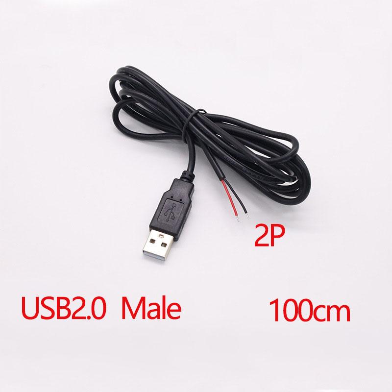 1Pcs USB Type C Micro 2/4 Pin Male / Female Wire Connector Plug Socket DIY Repair Charging Power Supply Extension Cable Cords