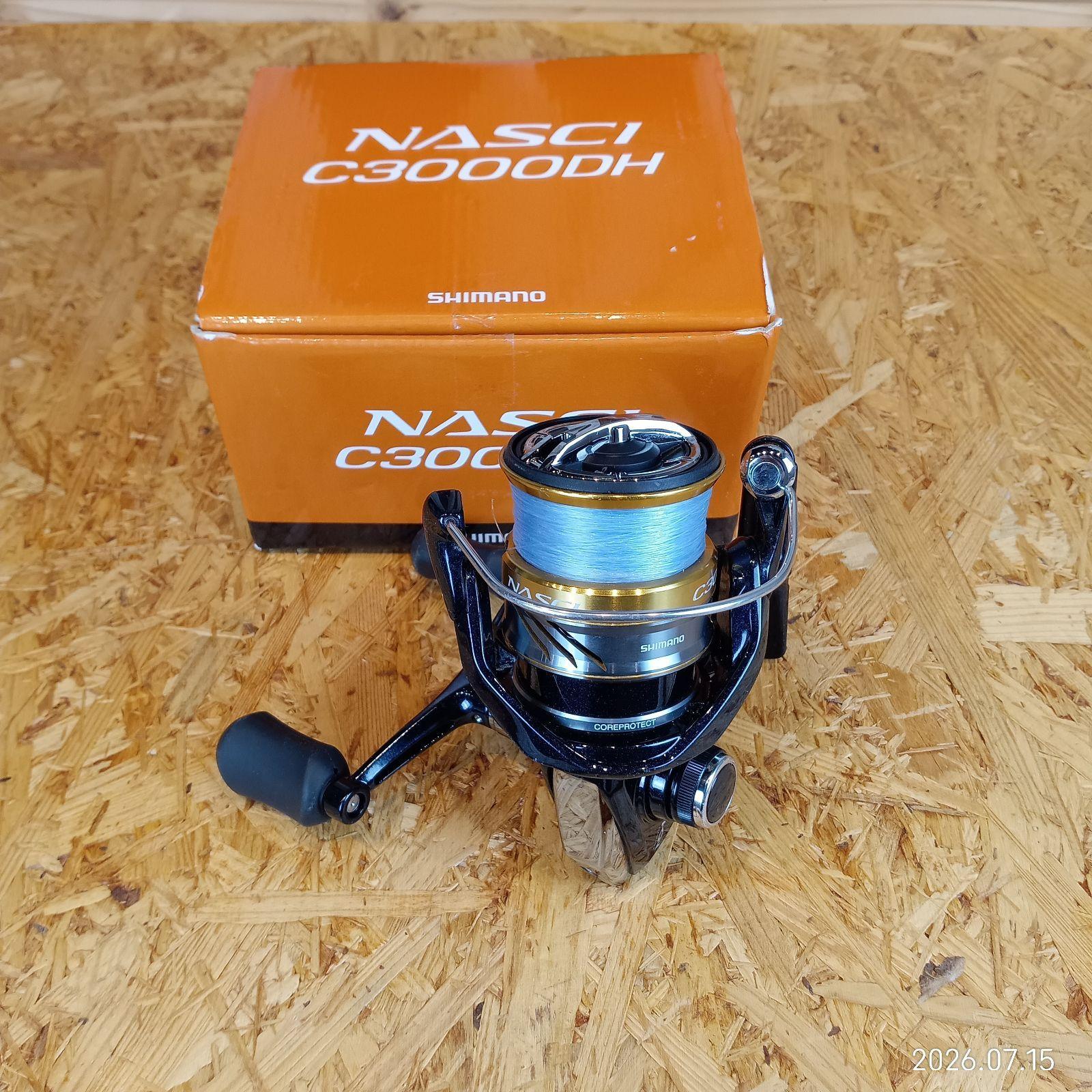 Used Shimano 15 Naski C3000DH Double Handle Spinning Reel
