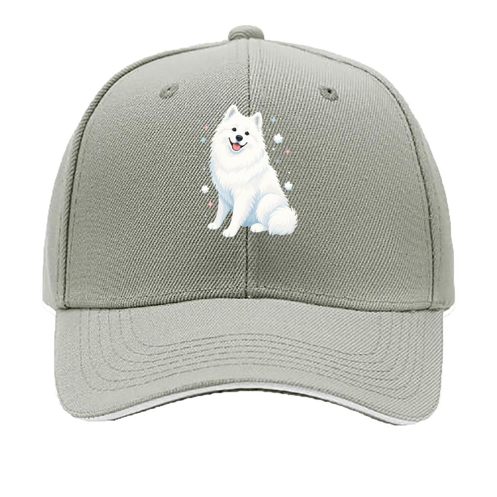 Playful Samoyed Companion Art Portra Hip Hop hat Fashion Outdoor Sports Sandwich Baseball Cap