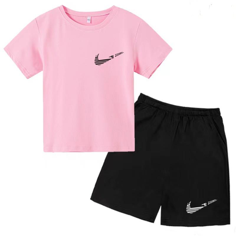 Kinder Sommer Neues Kurzarm-T-Shirt+Shorts 2-teiliges Trainingsanzug Set Junge Mädchen Geburtstagsgeschenk 3-12 Jahre Kleidung Lässig Mode Jogginganzug