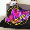 Huntrix Gold Logo Soft Warm Blanket  Travel Office Plush Throw Blanket Comfortable Outdoor Flannel Bedspread Sofa Bed Cover