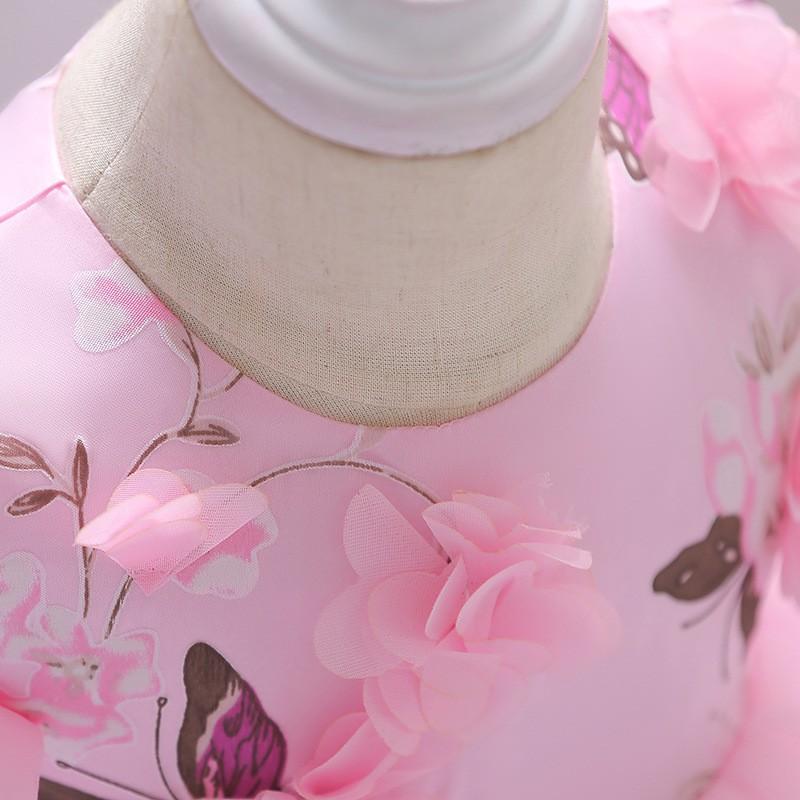Baby Girls Princess Dress 1st Birthday Party Butterfly Floral Gown Toddler Formal Wear