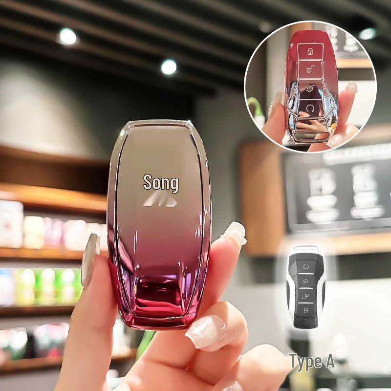 BYD Key Case for Han, Dolphin, Seagull, Mini, Yuan, Tang, Song Pro, and Qin Plus.