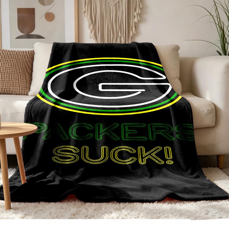Green Bay Packers Soft and comfortable flannel Suitable for sofas living rooms outdoor camping travel and also makes a great anniversary gif
