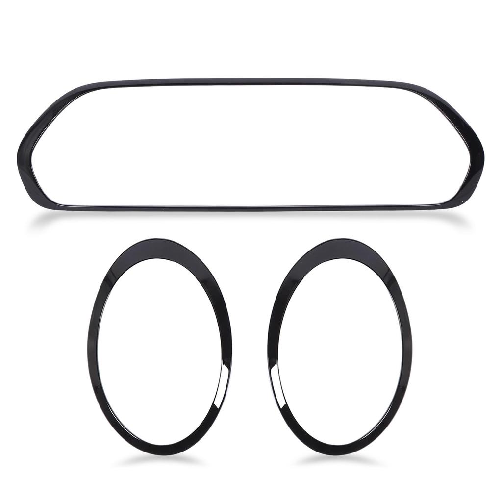 3 Pcs Gloss Black Headlight Grille Surround Cover Trims Kits 51138739497 Replacement for Clubman Standard S JCW F54
