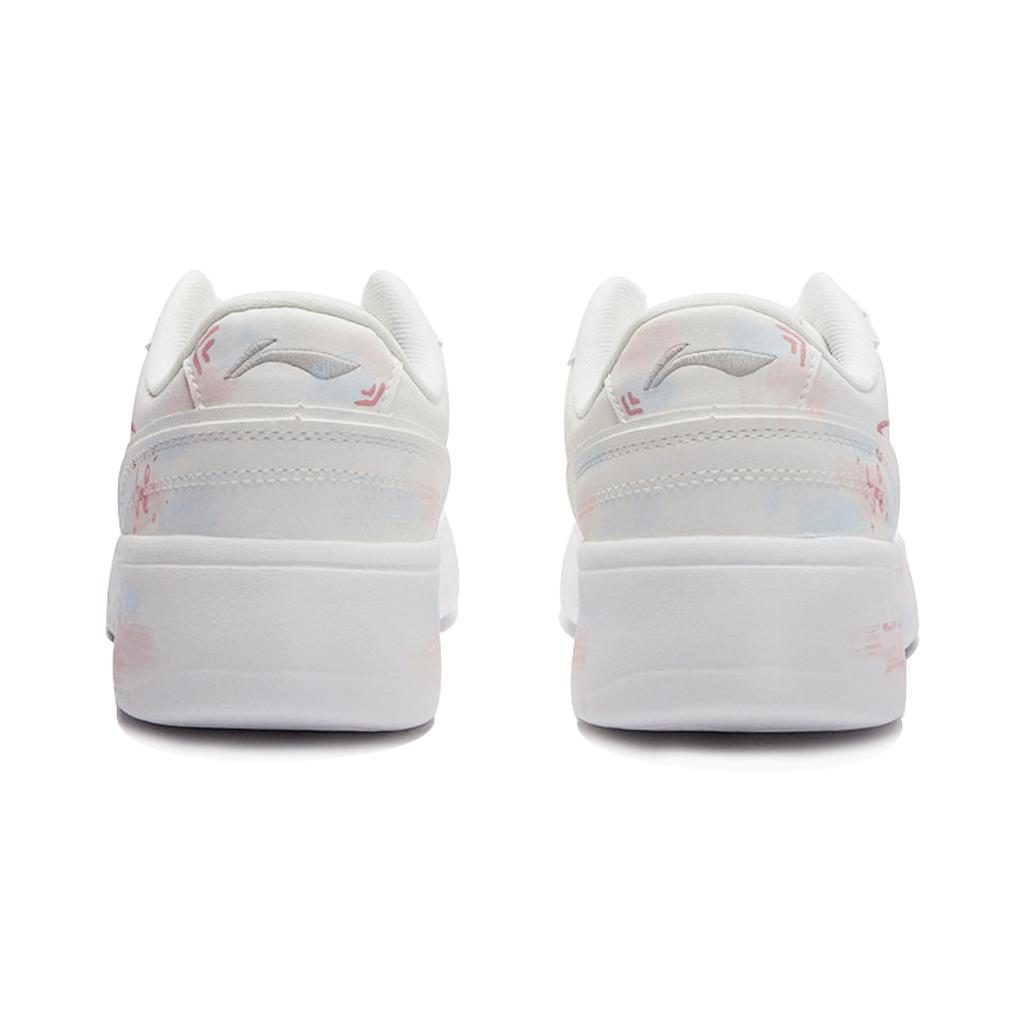 Li Ning Sourdough Slip Resistant Abrasion Resistant Low Top Skateboard Shoes Women's Pink Blue AGCU112-6(Team15-)