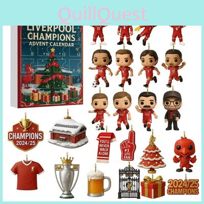 Arsenal Liverpool Football Acrylic Christmas Blind Box Tree Ornament With Cartoon Characters For Holiday Decor