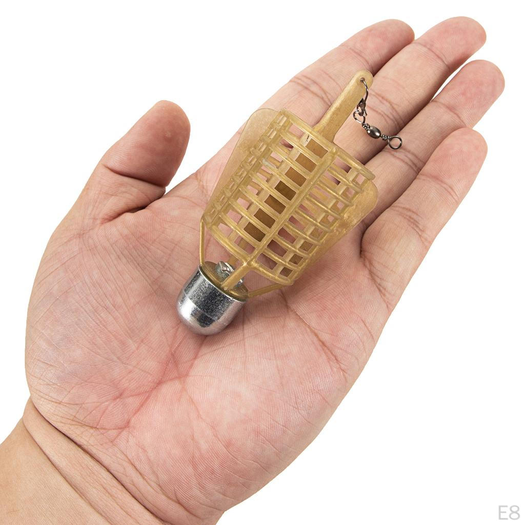 5PCS Carp Fishing Cage Feeder Basket Holder Tackle