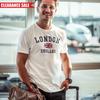 London England Unisex T-Shirt Union Jack Top Printed Great Britain Gift Souvenir